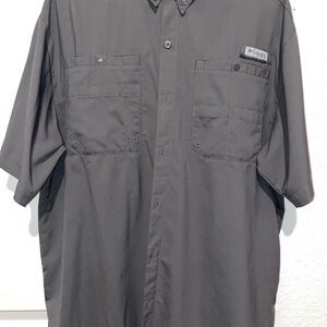 Columbia PFG Gray Short Sleeve Shirt